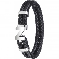 Браслет Zippo Steel Braided Leather Bracelet (20 см) купить в Подольске