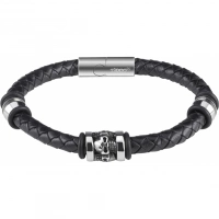 Браслет Zippo Three Charms Leather Bracelet 3 с шармами (20 см) купить в Подольске