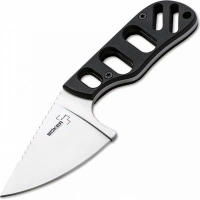 Нож с фиксированным клинком шейный Chad Los Banos Design SFB Neck, Boker Plus 02BO321, сталь 440C Satin, рукоять стеклотекстолит G10 купить в Подольске