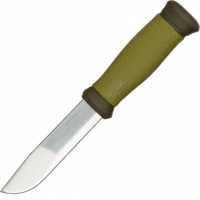 Нож с фиксированным лезвием Morakniv 2000, сталь Sandvik 12C27, рукоять пластик/резина, зеленый купить в Подольске