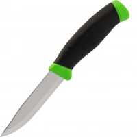 Нож с фиксированным лезвием Morakniv Companion Green, сталь Sandvik 12C27, рукоять пластик/резина, зеленый купить в Подольске