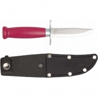 Нож с фиксированным лезвием Morakniv Scout 39 Safe Cerise, сталь Sandvik 12С27, рукоять береза, розовый купить в Подольске