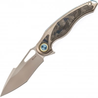 Нож складной Rikeknife Unicorn, сталь M390, Blue Carbon купить в Подольске